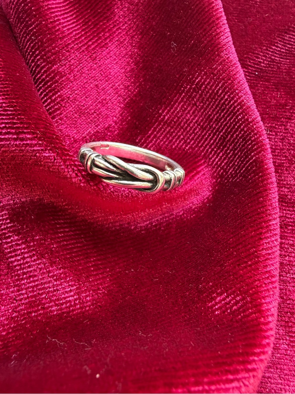 Vintage 925 Sterling Silver Knot Band Ring Size 5
